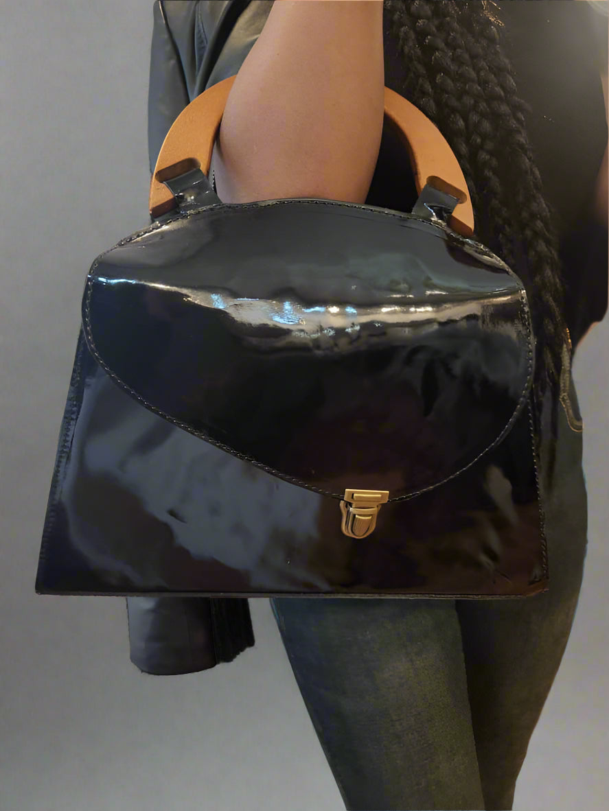 Ladies Mirrored Leather Frame Bag – Elegant, Unique & Stylish for Special Occasions